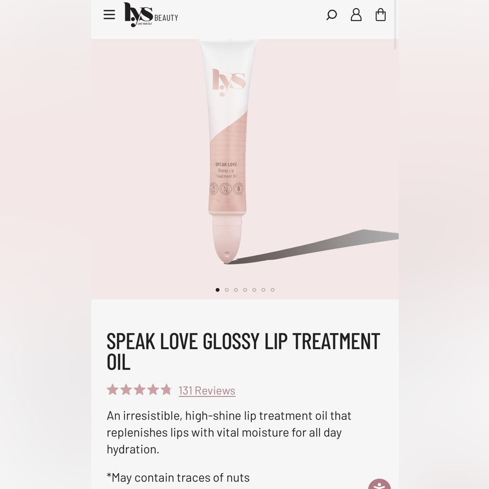 Lys Beauty Speak Love Glossy Lip Treatment Oil NWT